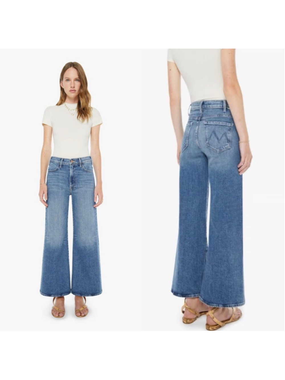Women's Mother Hustler Roller Ankle Jeans Blue Size 24